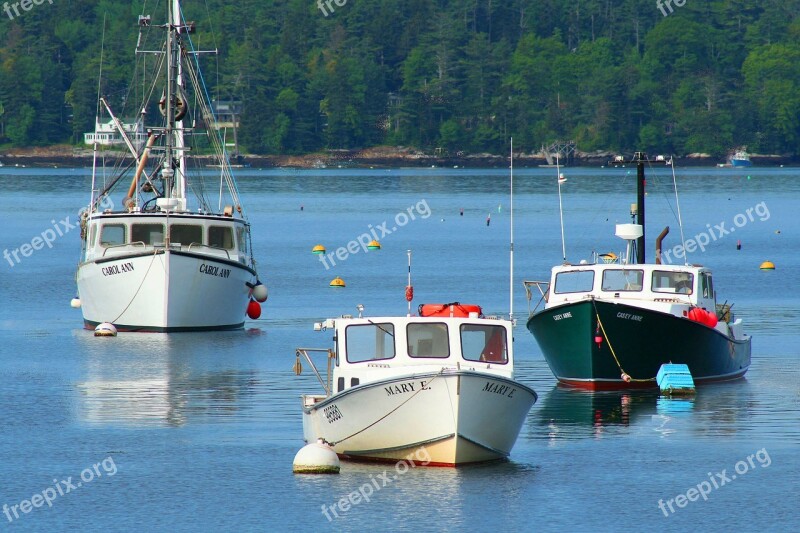 Boothbay Harbor Maine Usa Vacation Boat