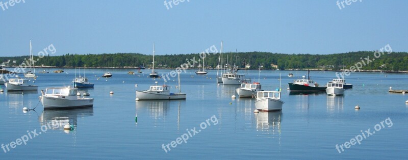 Boothbay Harbor Maine Usa Vacation Boat