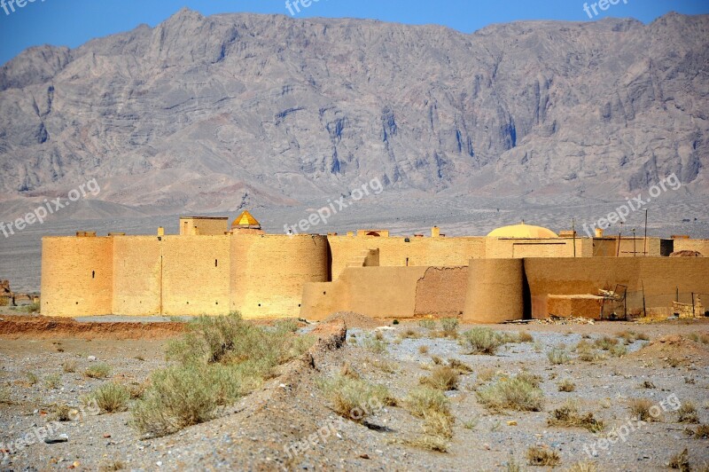 Caravanserai Desert Landscape Iran Free Photos