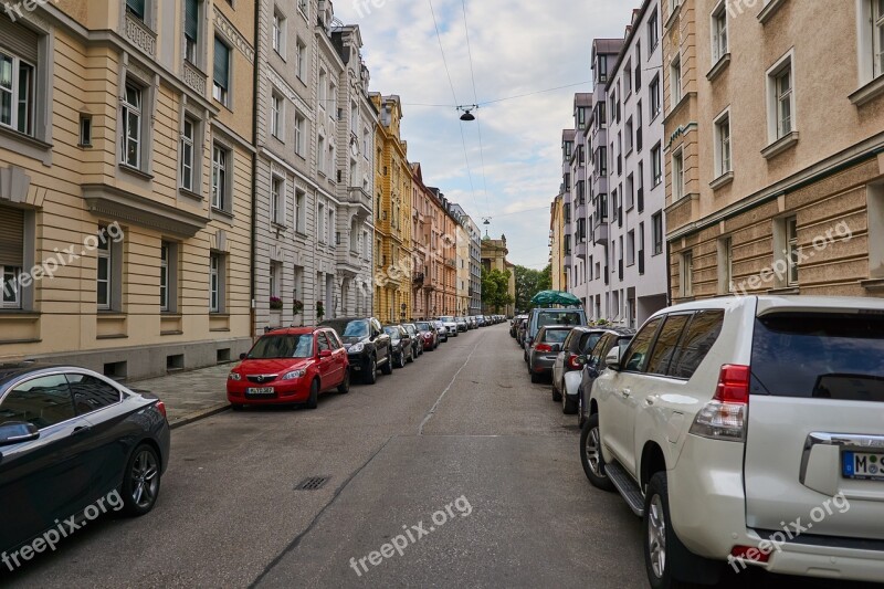 City Munich Road Architecture Building