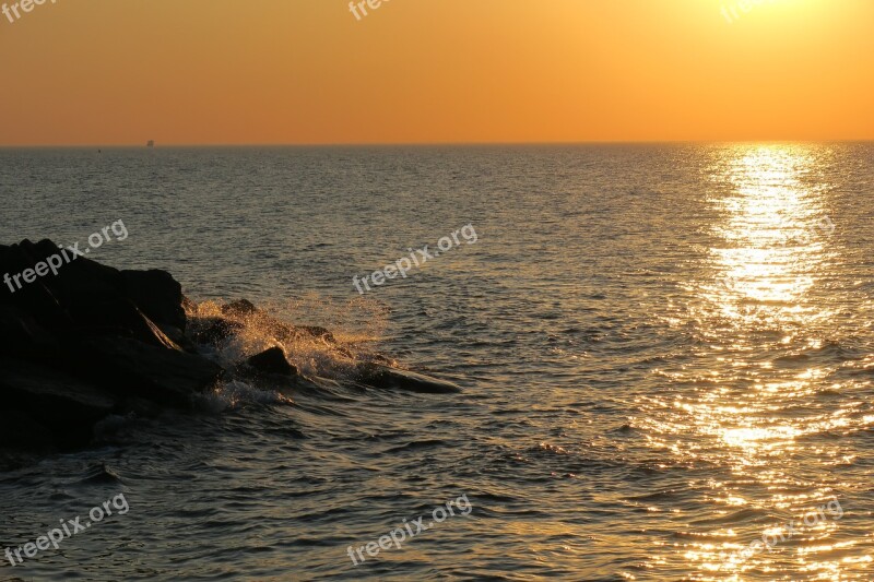 Sunset Baltic Sea Sea Sun Water