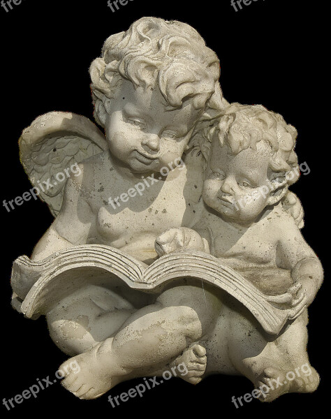 Figure Angel Putten Sitting Book