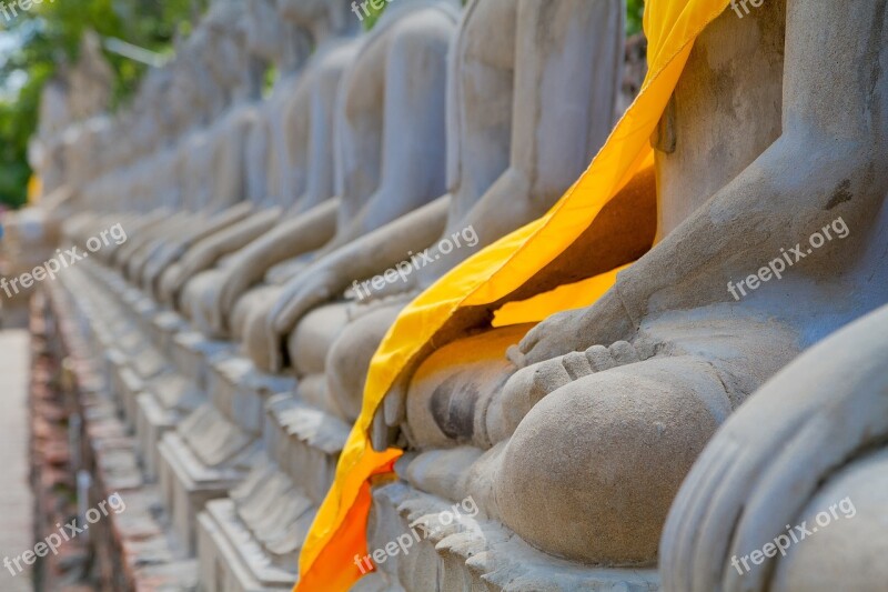 Wat Yai Chai Mongkhon Measure Ayutthaya Thailand Miss