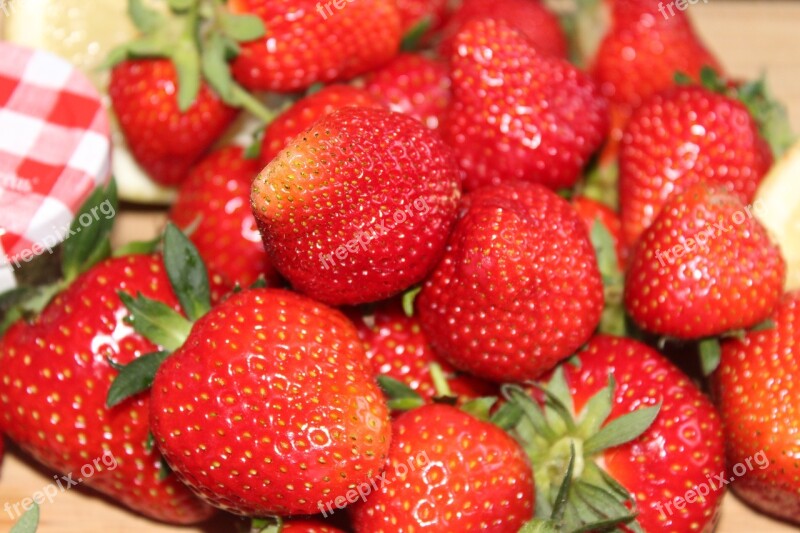 Strawberries Jam Spread Homemade Jam Jars