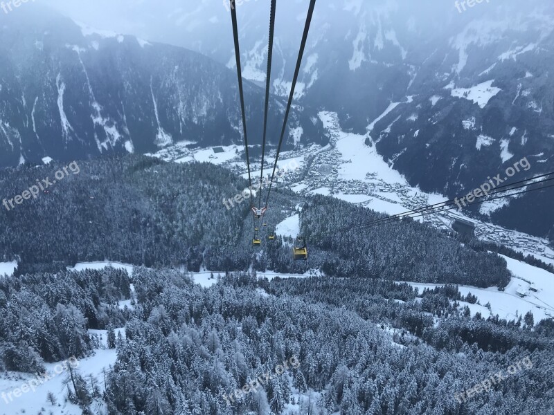 Winter Zillertal Mayrhofen Alpine Snow