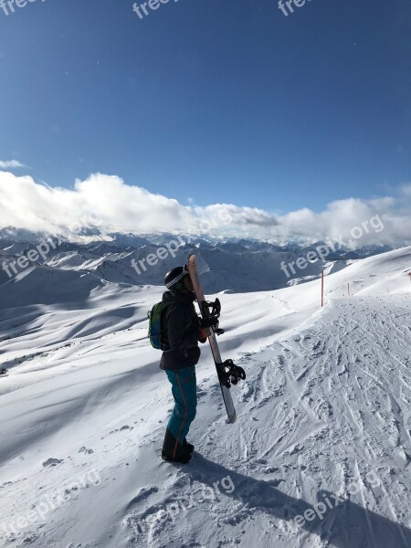 Winter Ski Area Panorama Snow Wintry