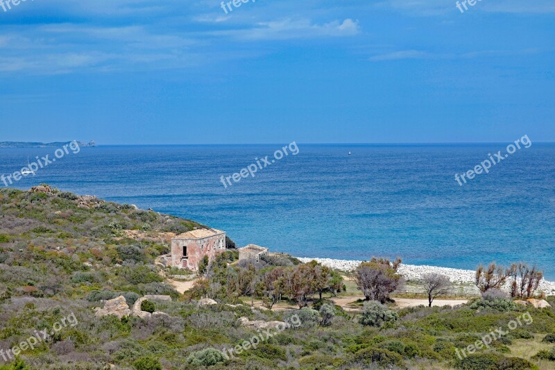 Sardinia South East Coast Beach Capo Di Carbonara Sea