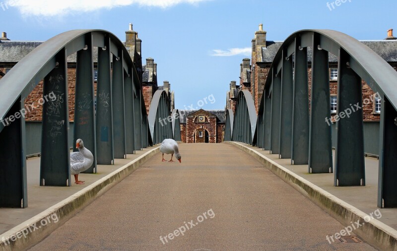 Bridge A Handrail Old Bridge Architecture Landscape