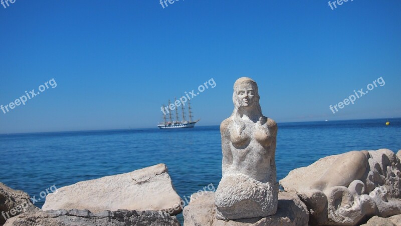 Sea Statue Mermaid Free Photos