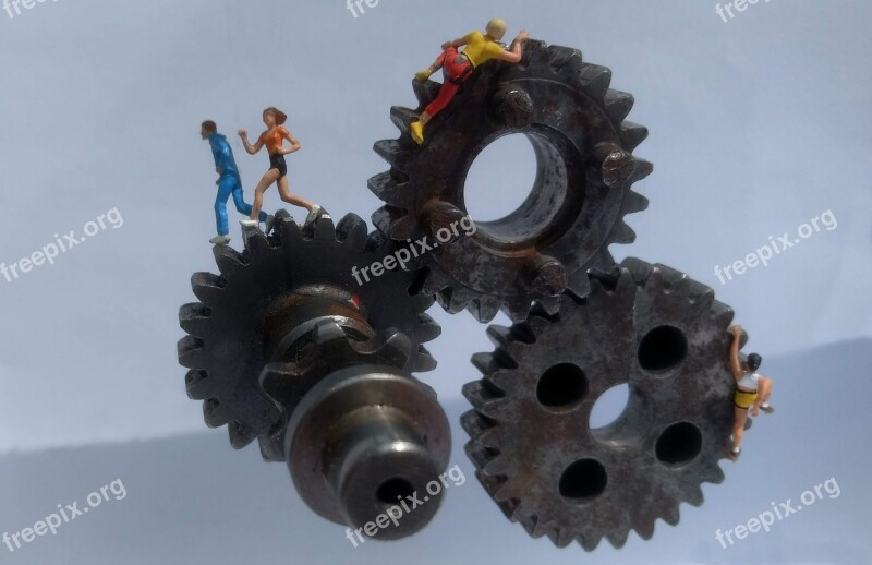 Gear Athletes Miniature Figures Industry Mechanics