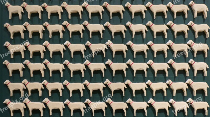 Sheep Flock Of Sheep Miniature Wooden Sheep Toys