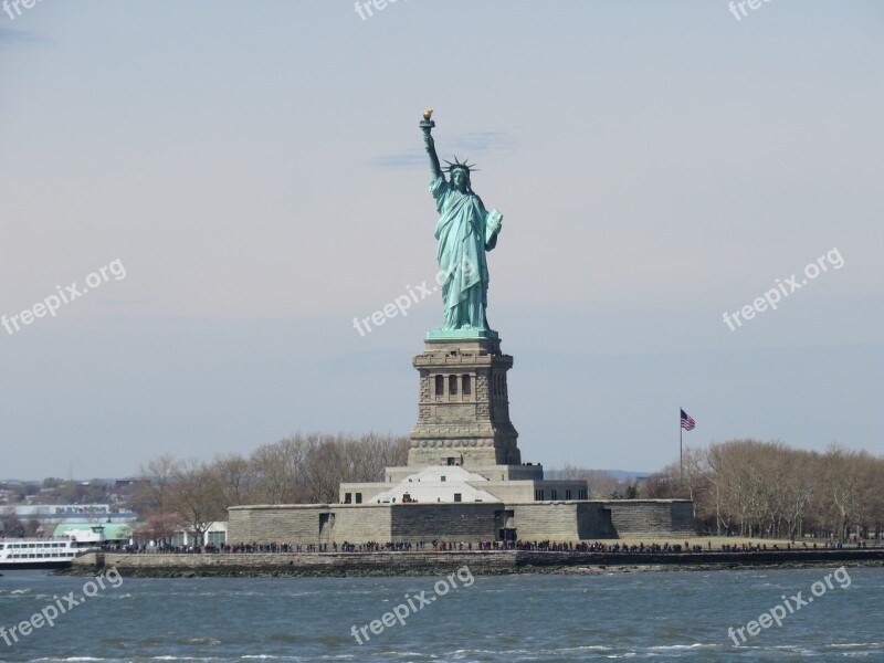 Manhattan United States Liberty Statue Independence Free Photos