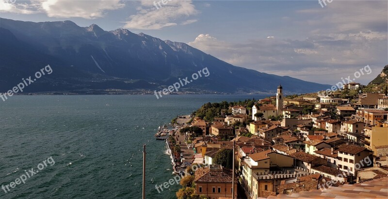 Italy Garda Limone Sul Garda Blue Lake