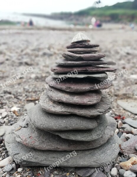 Beach Stones Tower Beach Stack Stone