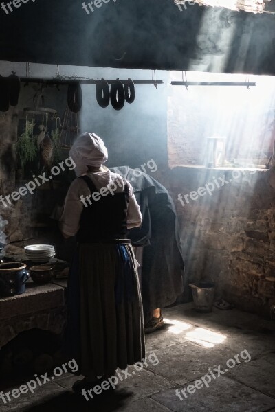 Kitchen Light Light Shadow Middle Ages Costume