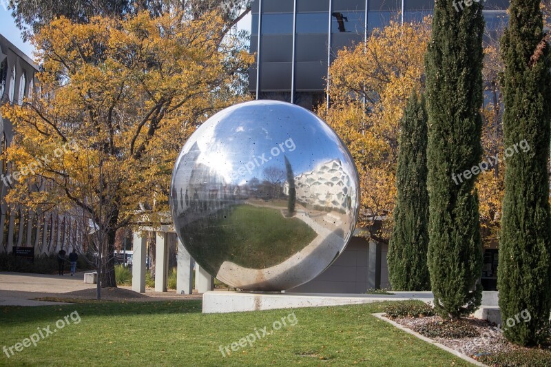 Sculpture Metal Sphere Globe Ball