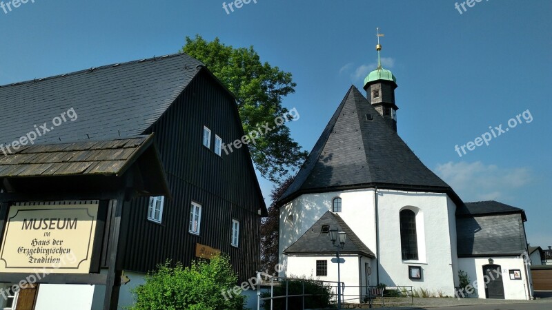 Museum Of Local History Church German Neudorf Historically Ore Mountains