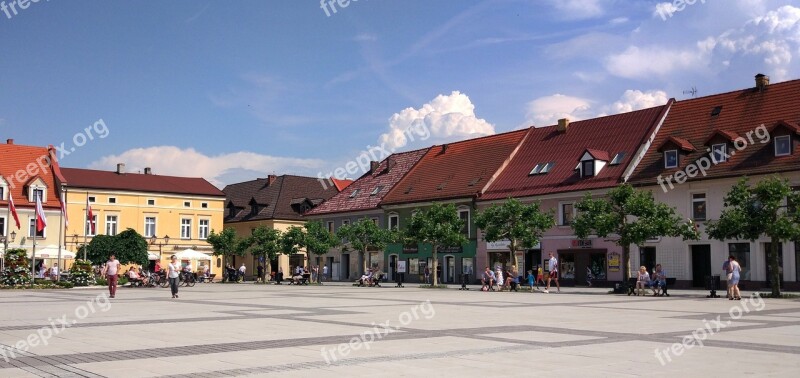 Pszczyna City The Market People Poland