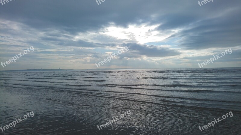 Liverpool Crosby Beach Beach Sea Water