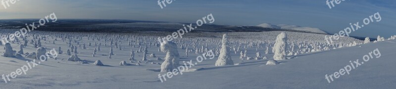 Winter Landscape Fell Landscape The Lapland Lapland