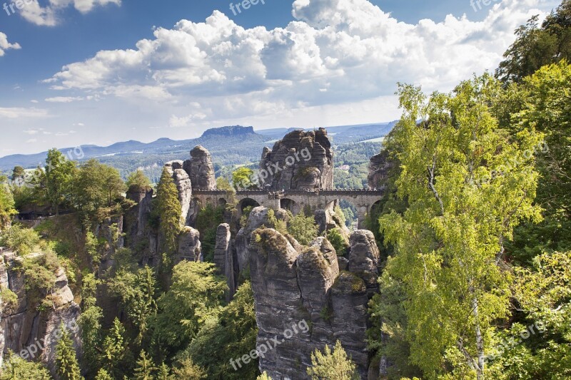 Saxon Switzerland Elbe Sandstone Mountains Rock Free Photos