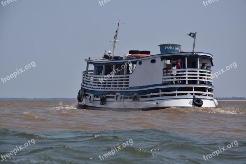 Rio River Amazon Boat Free Photos