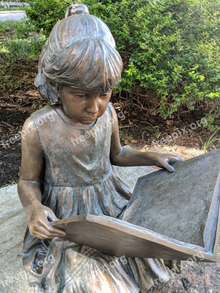 Reading Statue Garden Art Raleigh