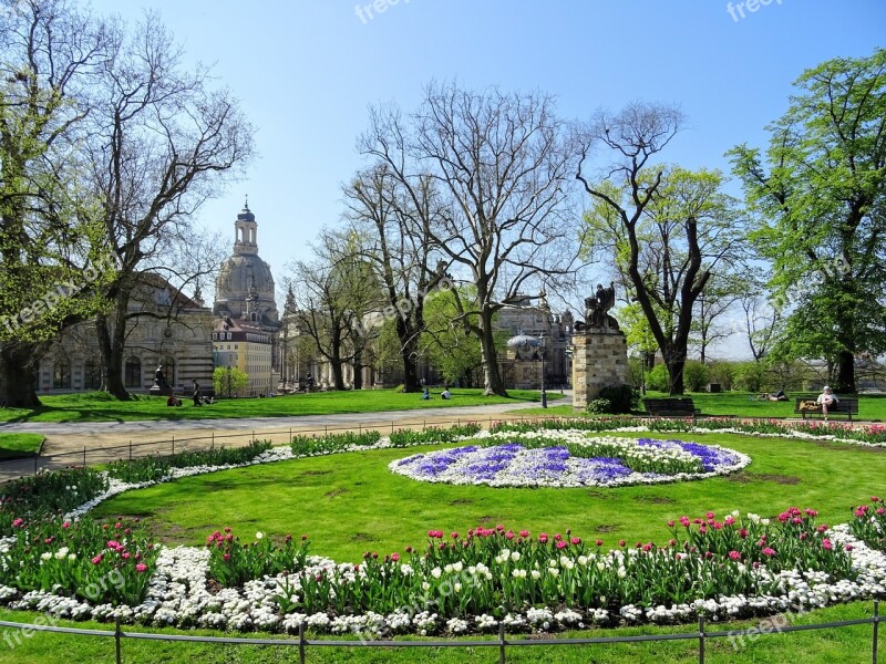 Dresden Saxony City Sights Elbe