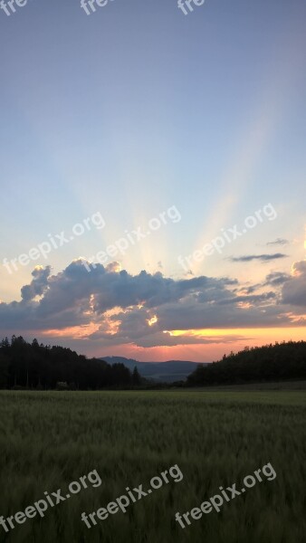 Sunset Clouds Sauerland Remblinghausen Meschede