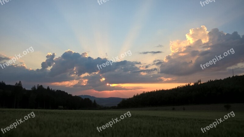 Sunset Clouds Sauerland Remblinghausen Meschede