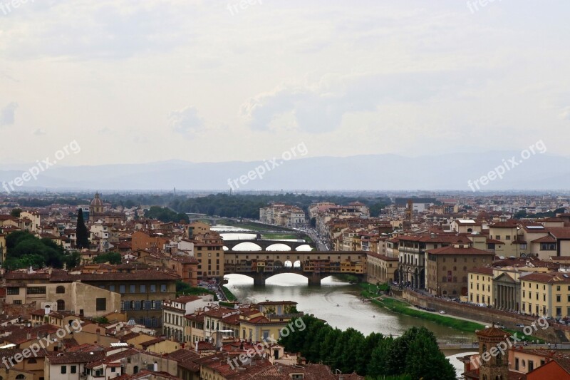 Ponte Vecchio Florence Arno Tuscany Italy