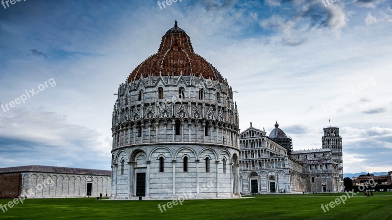 Pisa Tuscany Baptistery Culture Tourists