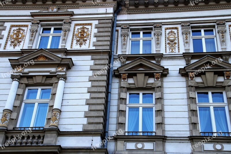 Facade Old House Architecture Figure Monuments