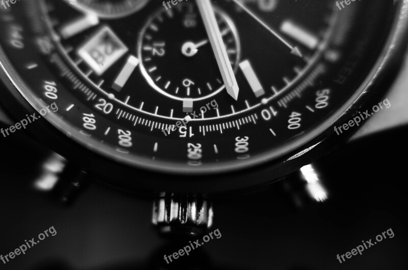 Watch Black And White Time Style Minute