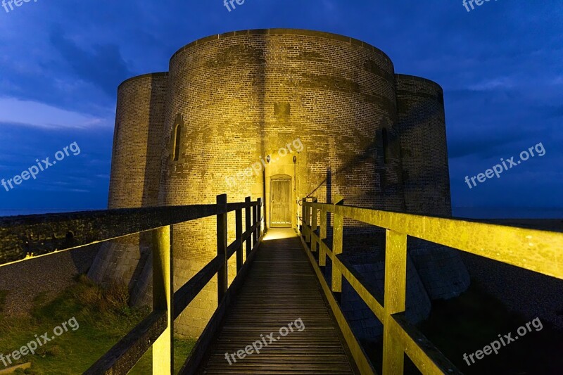 Martello Tower Fort Coast Night