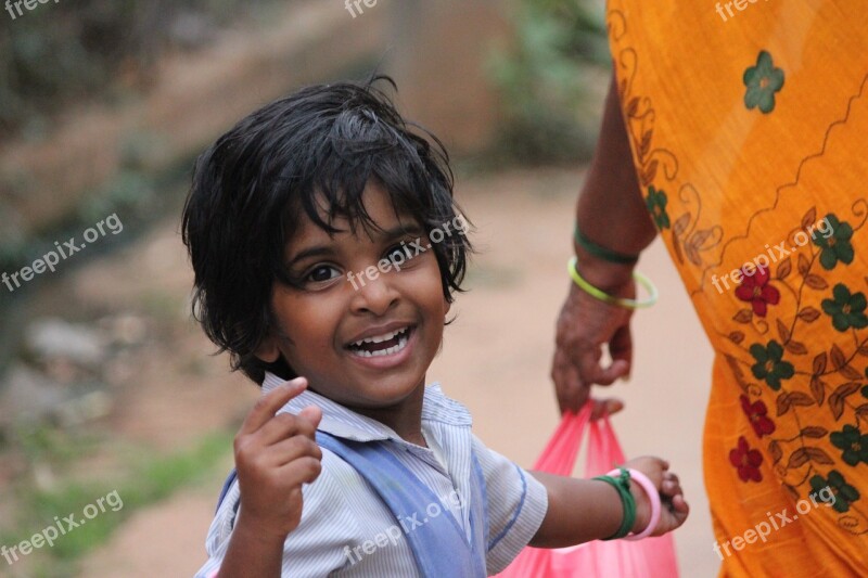 Girl Child India Happiness Smile