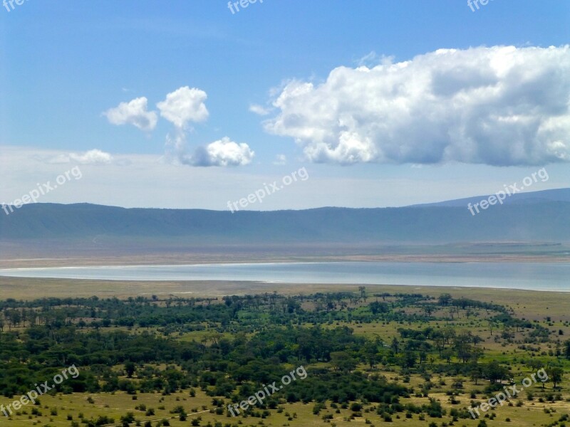 Africa Volcano Crater View Sky