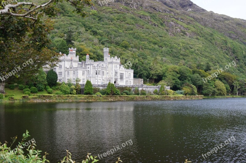 Kylemore Abbey Lake Castle Building Abbey