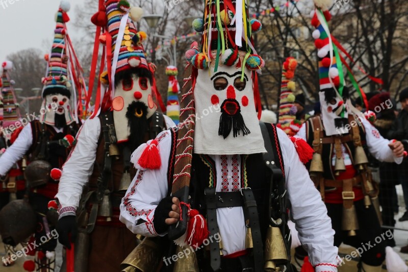 Bulgaria Costume Festival Games Kukeri