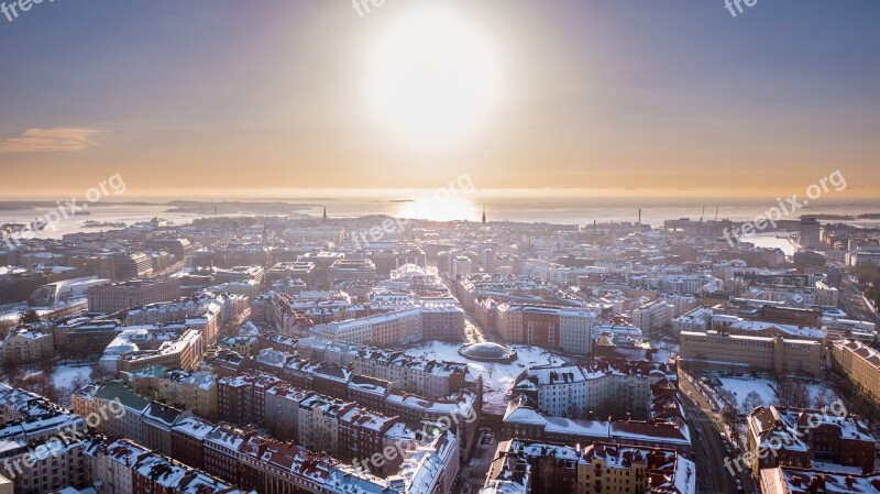 Helsinki Finnish Temple Square Church Winter