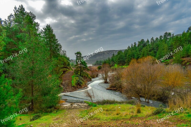 Landscape Trees Mountains Nature Forest