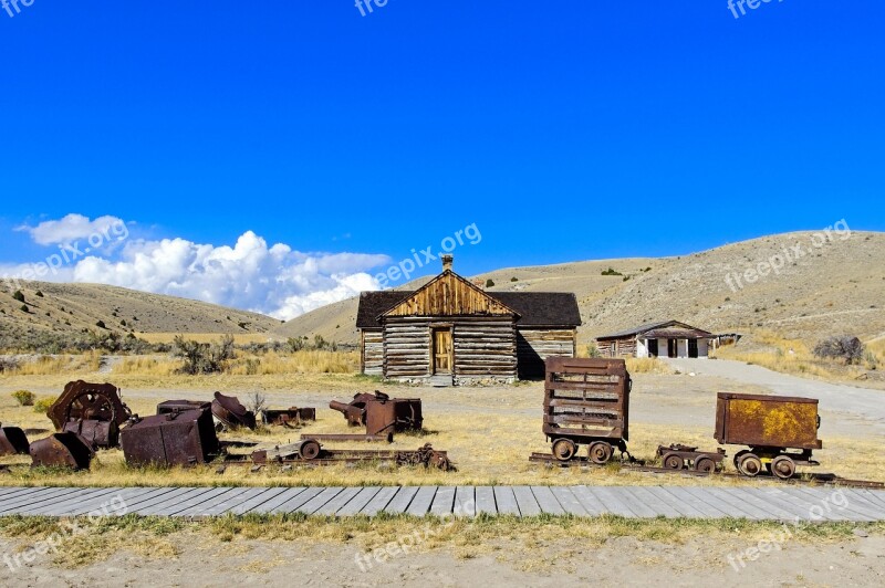 Rusting Mining Equipment Bannack Montana Historic West