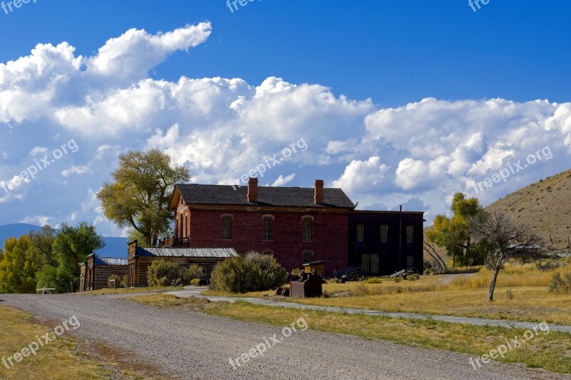 Clouds And Bannack Montana Meade Hotel Bannack