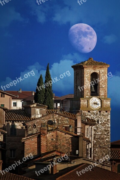 Luna Country Umbria Italy Sky