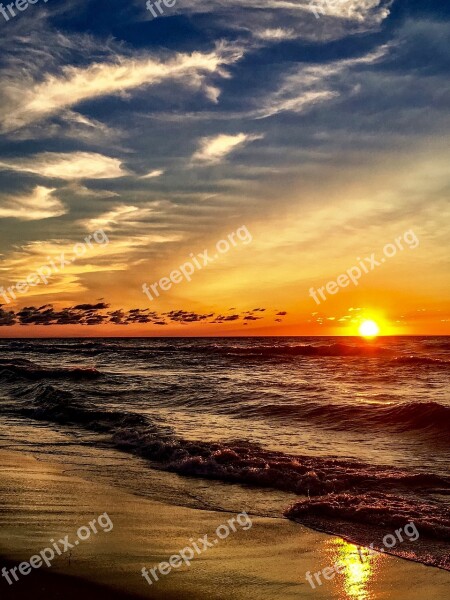 Beach Sunset Pure Michigan Michigan Union Pier Michigan