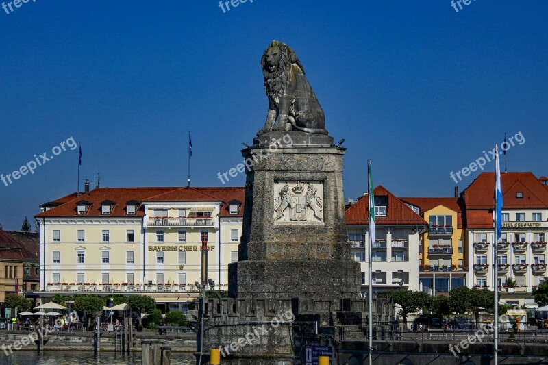 Lion Lindau Architecture Landmark Harbour Entrance