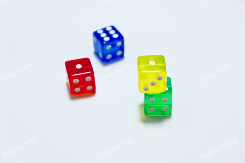 Dices Small Colorful Play Random