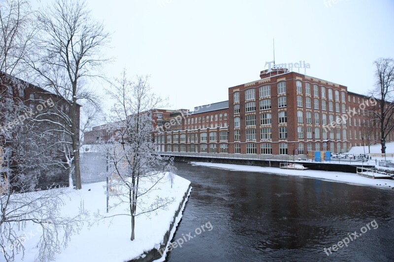 Finnish Tampere Industry Winter Frost