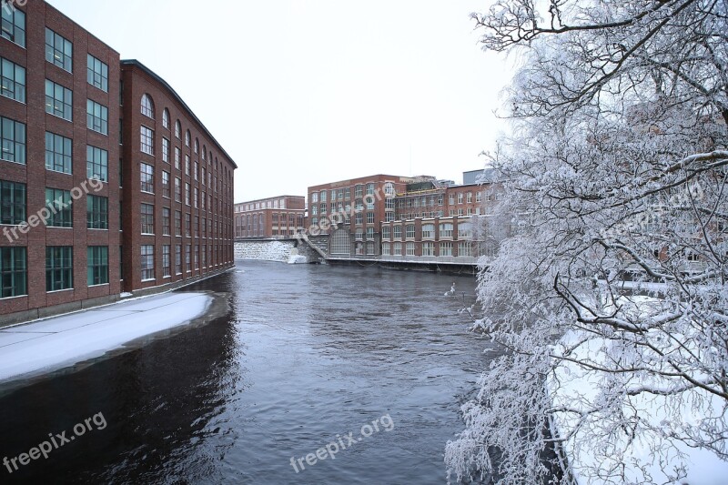 Finnish Tampere Industry Winter Frost