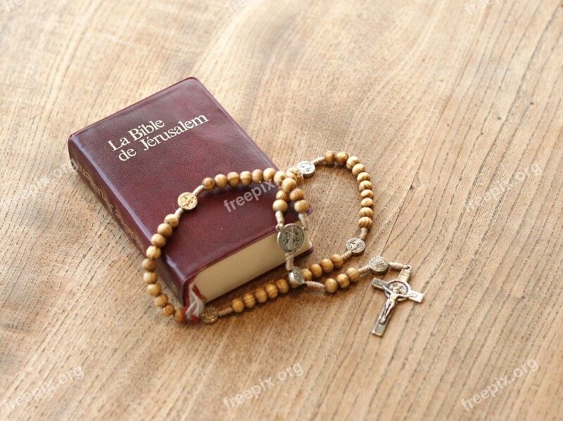 Bible Rosary Religion Book Faith